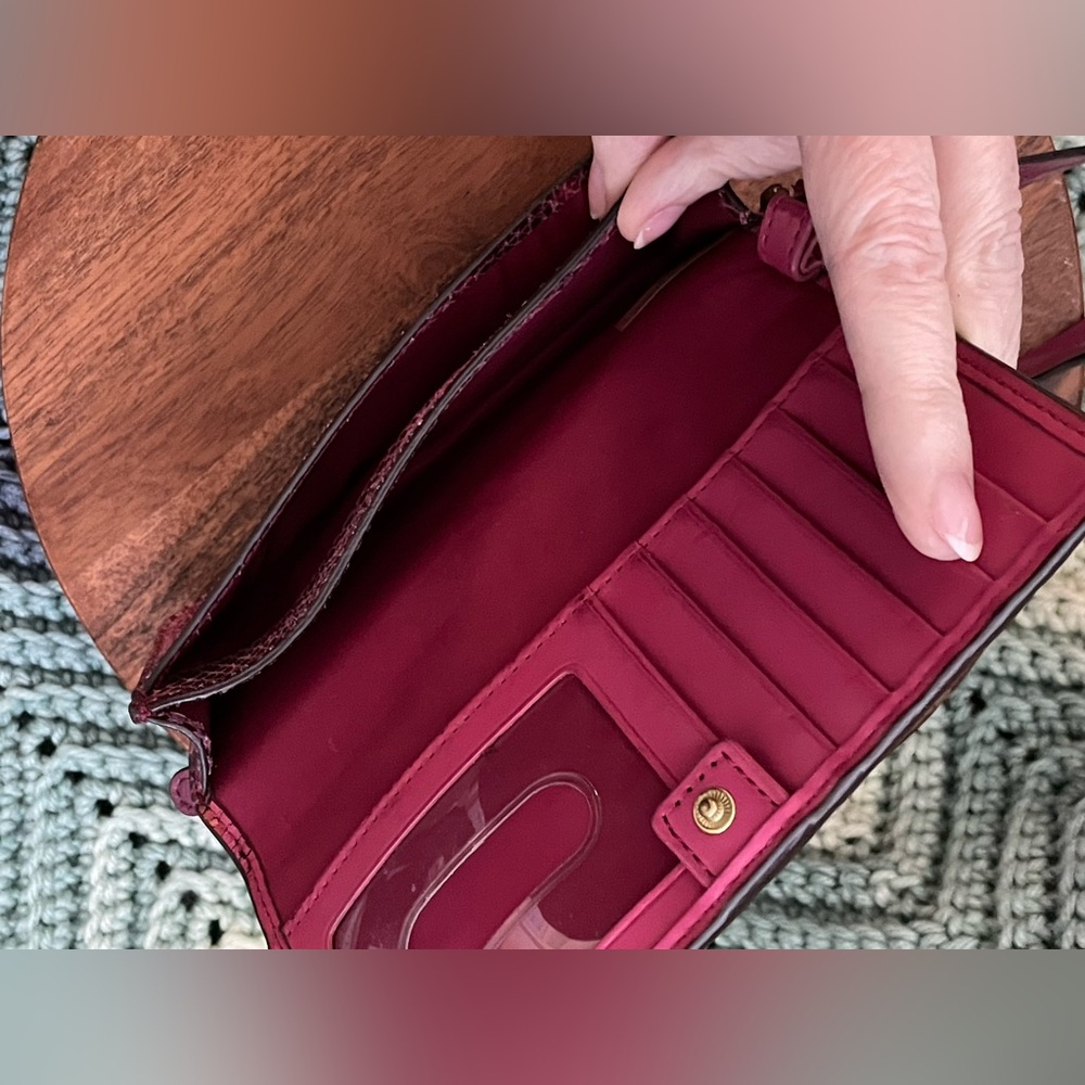 Coach Red Python Print Wristlet Wallet - image 8